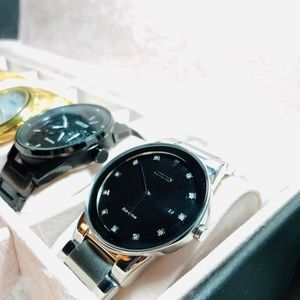 CITIZEN MEN'S AXIOM ECO-DRIVE BLACK DIAMOND WATCH